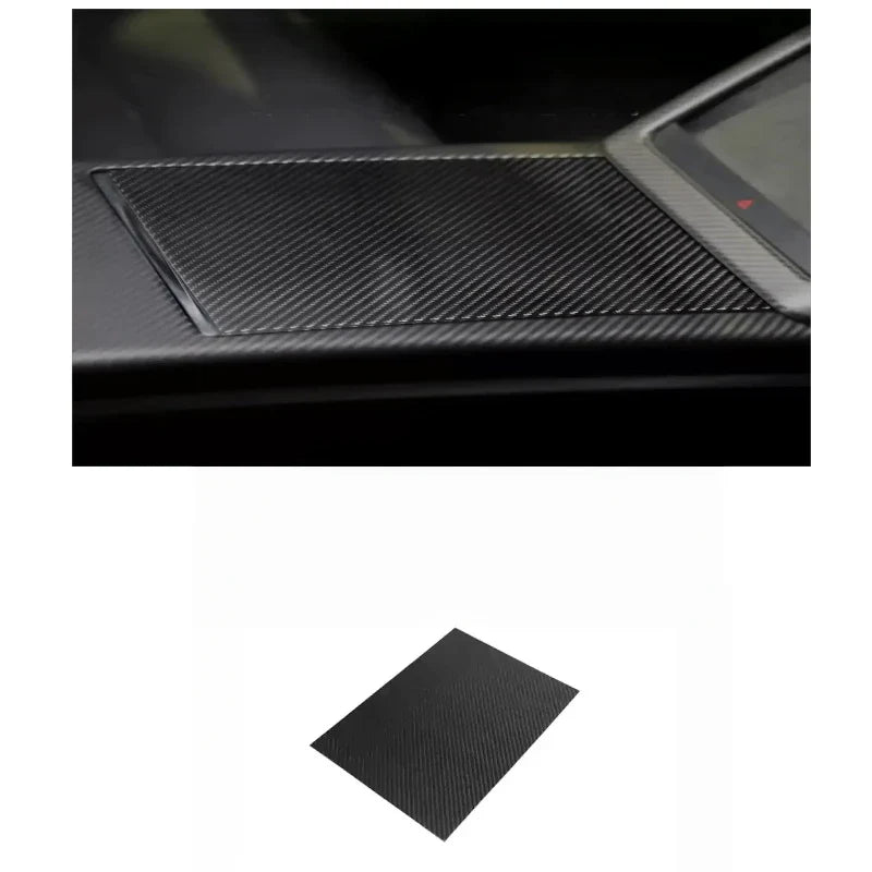 Center Panel Carbon Fiber Overlay for Tesla Model S/X 2021+