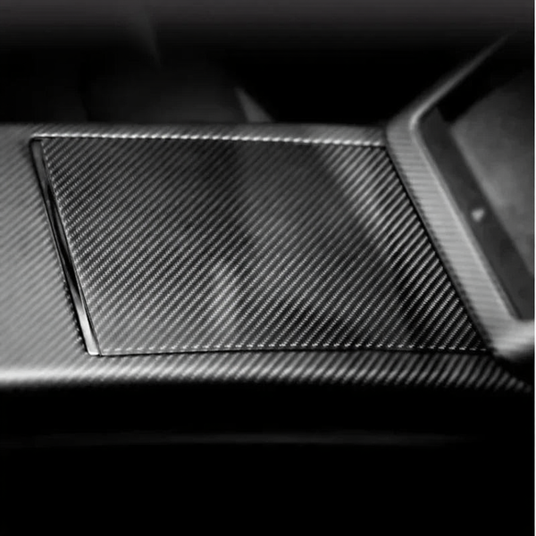 Center Panel Carbon Fiber Overlay for Tesla Model S/X 2021+