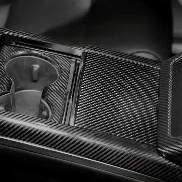 Center Panel Carbon Fiber Overlay for Tesla Model S/X 2021+