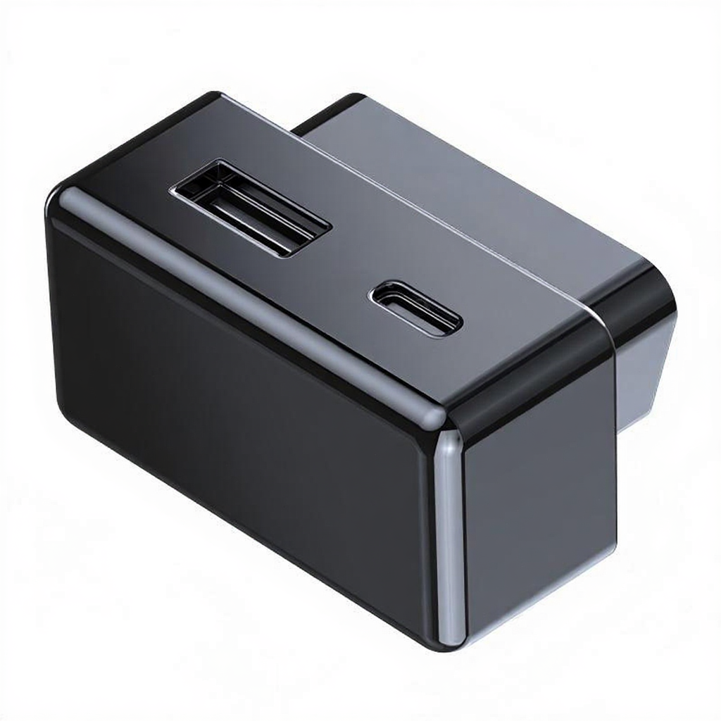 Concealed OBD Expansion Charger with Dual Fast-Charge Ports for Tesla