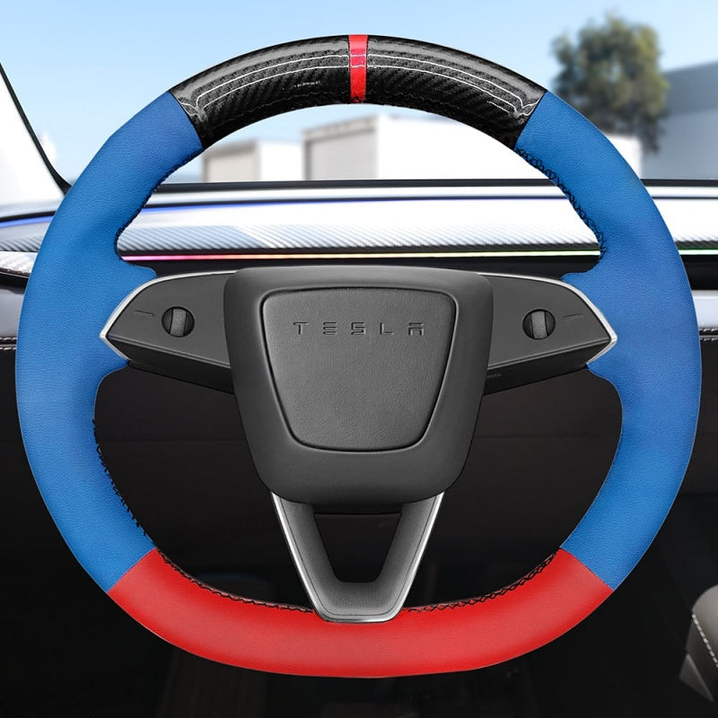 DIY Hand-Stitched Steering Wheel Cover for Tesla Model 3 Highland/Model Y Juniper