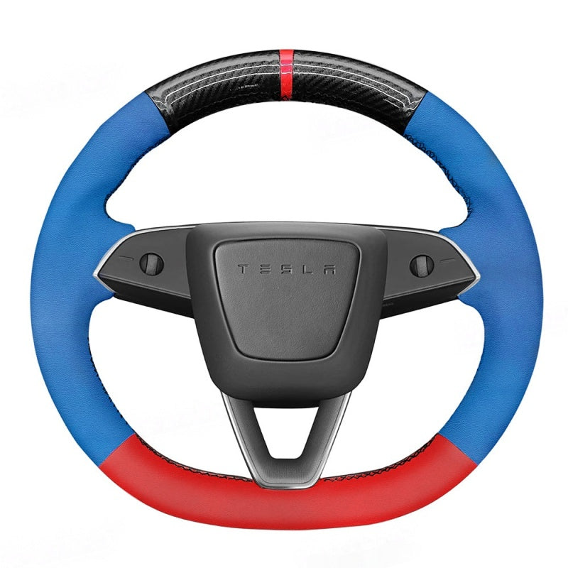 DIY Hand-Stitched Steering Wheel Cover for Tesla Model 3 Highland/Model Y Juniper