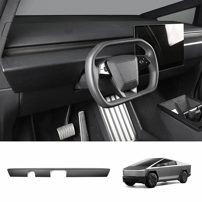 Dashboard Cover Real Carbon Fiber Trim Panel Protection for Cybertruck (2 PCS) Main image