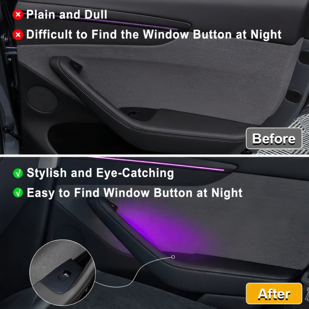 Door Handle Bowl Ambient Lighting for Tesla Model 3 Highland/Model Y Juniper