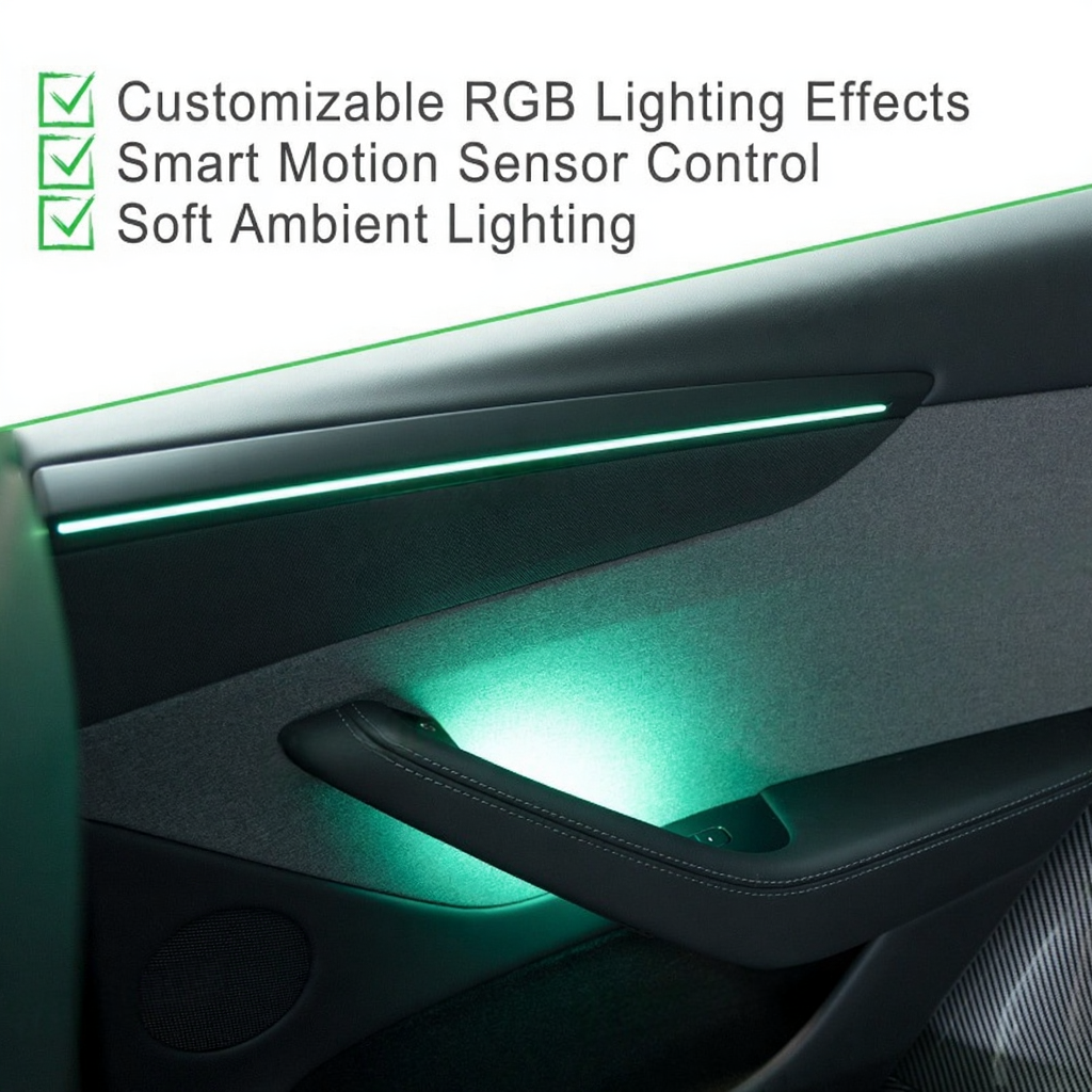 Door Handle Bowl Ambient Lighting for Tesla Model 3 Highland/Model Y Juniper