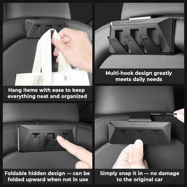 Folding Hidden Seat Hooks for Tesla Model 3 Highland/Model Y Juniper