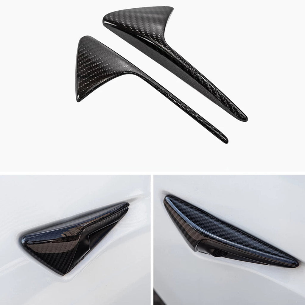 Real Carbon Fiber Side Camera Cover for Tesla Model 3/Y（2016-2024）