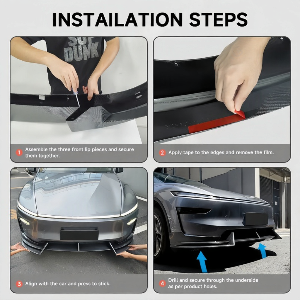Front Bumper Lip Splitter for Tesla Model Y Juniper 2025+