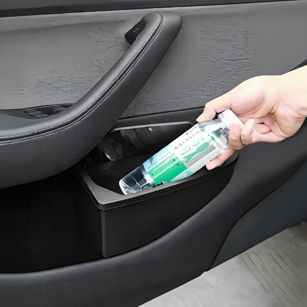 Front Door Trash Can Organizer for Tesla Model Y Juniper