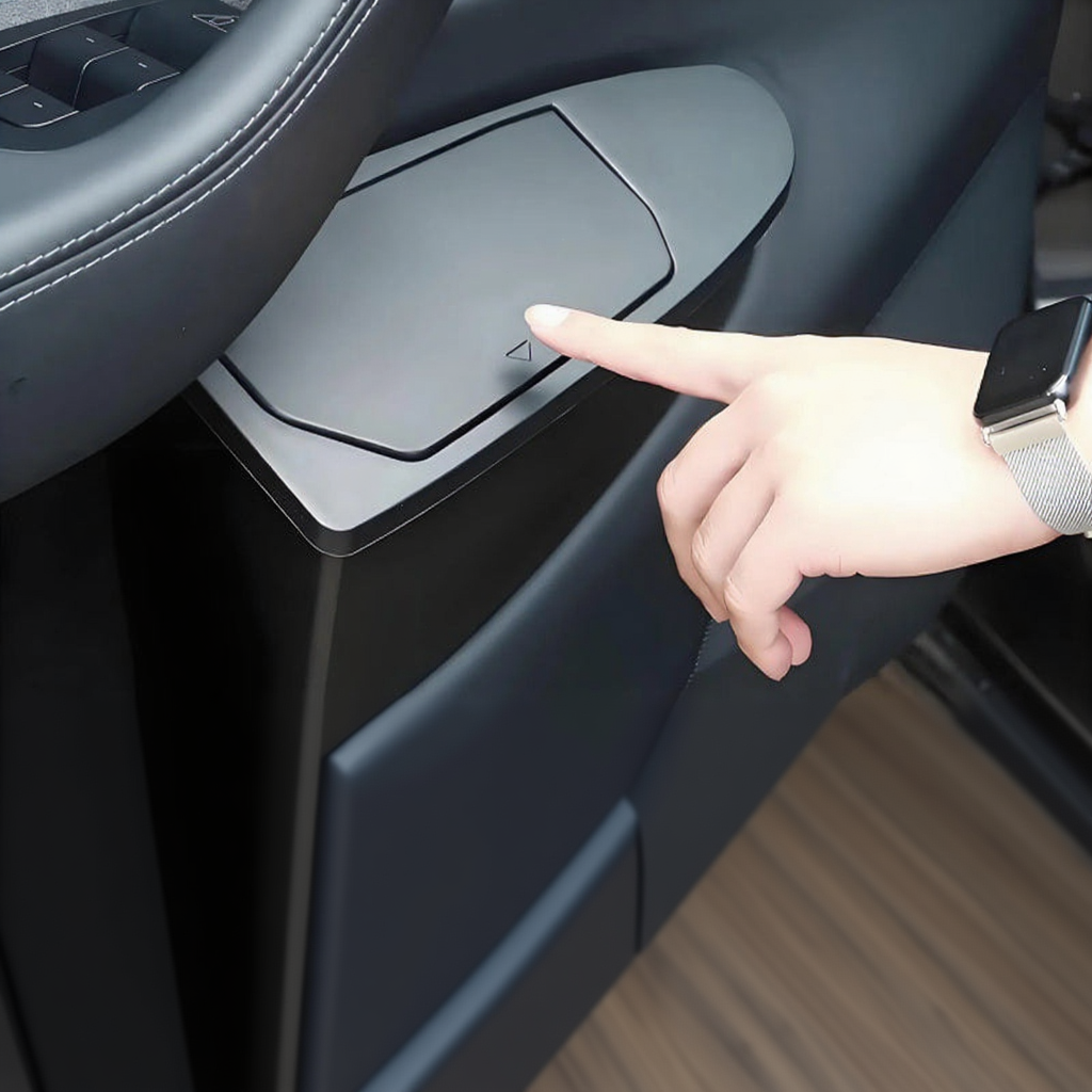 Front Door Trash Can Organizer for Tesla Model Y Juniper