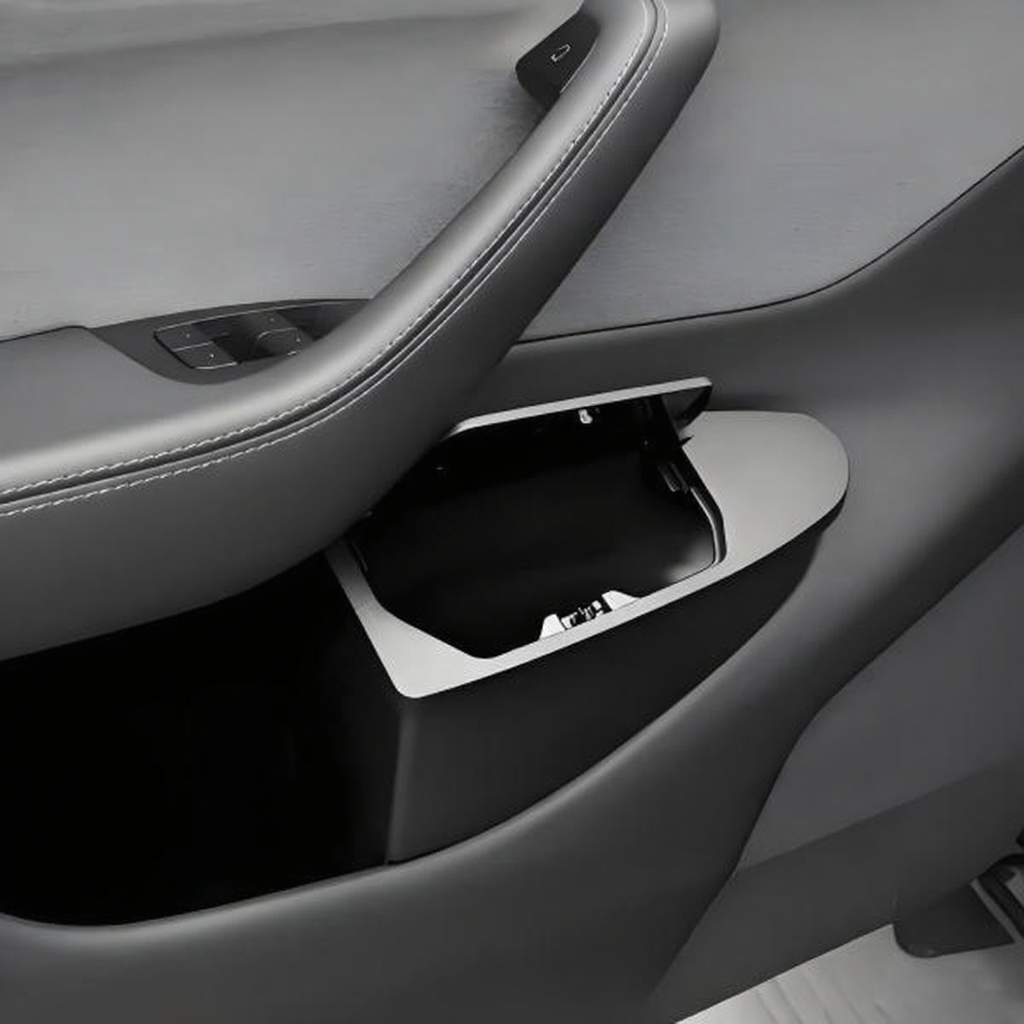 Front Door Trash Can Organizer for Tesla Model Y Juniper