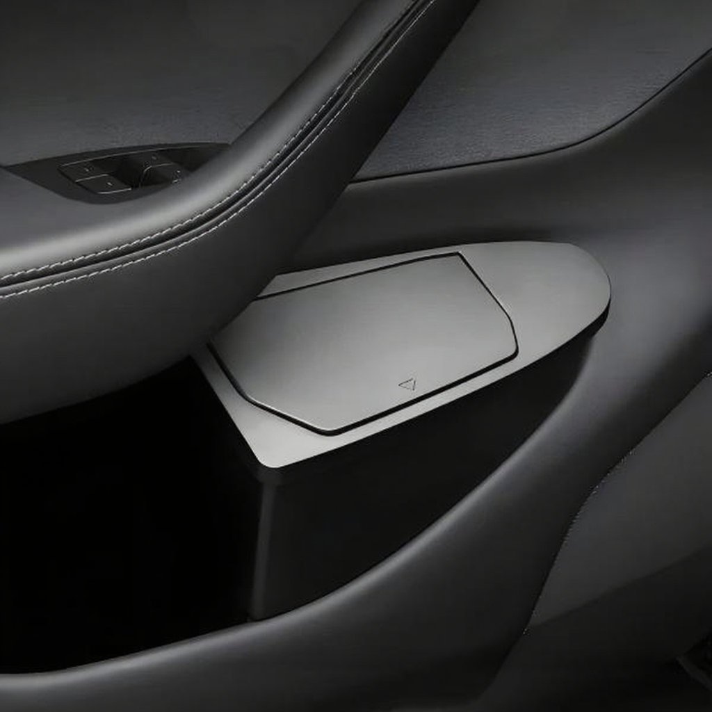 Front Door Trash Can Organizer for Tesla Model Y Juniper