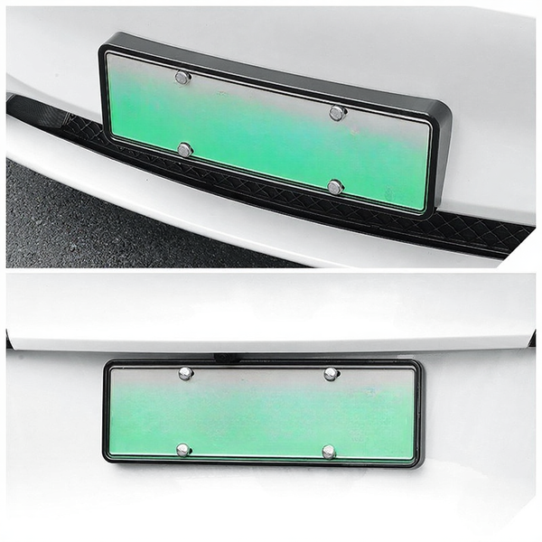Front and rear license plate frames for Tesla Model Y