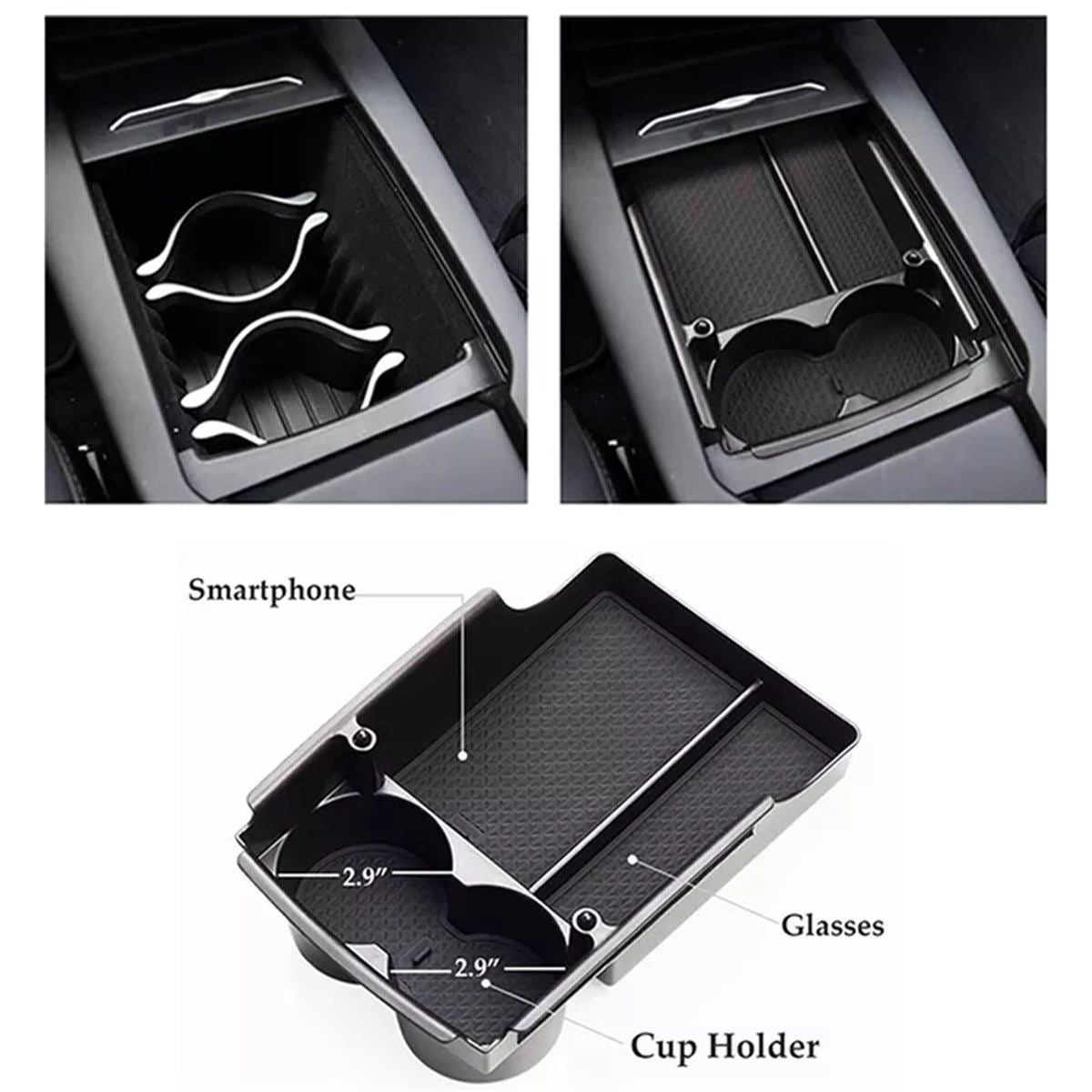 Center Storage Box for Tesla Model X/S 2016-2021