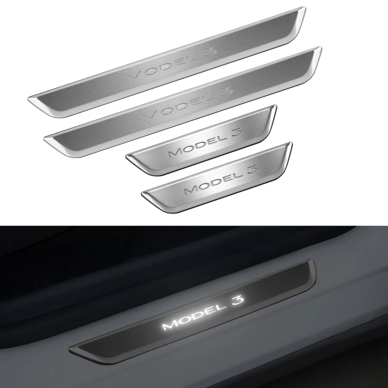 Tesla Model 3/Y LED illuminated Welcome Pedal Door Sill Protector
