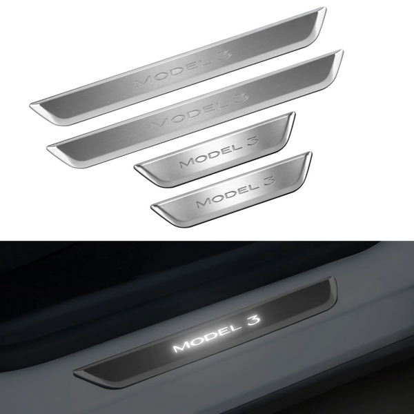 Tesla Model 3/Y LED illuminated Welcome Pedal Door Sill Protector