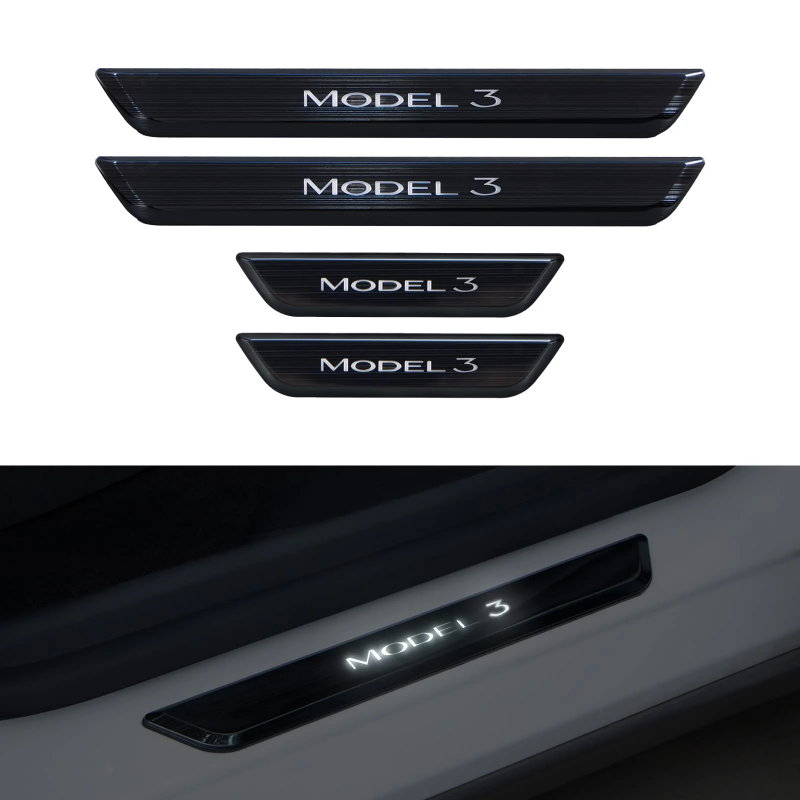Tesla Model 3/Y LED illuminated Welcome Pedal Door Sill Protector