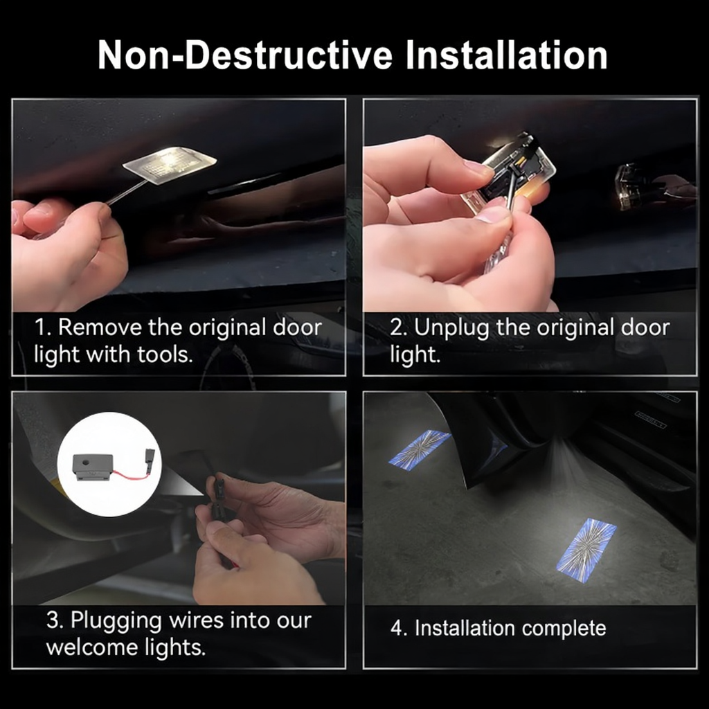 LED Door Projector Lights for Tesla Model 3/Y