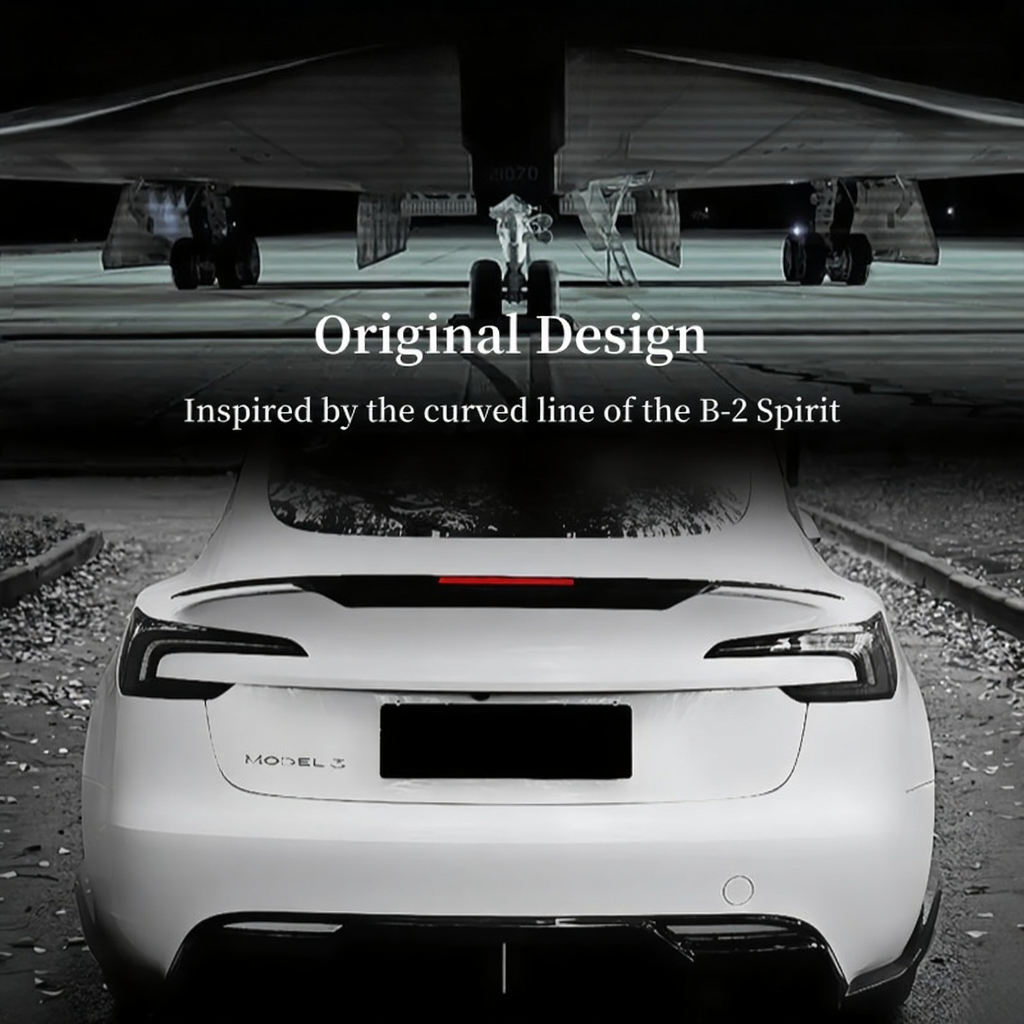 LED Illuminated Rear Spoiler Wing for Tesla Model 3/Y Secondary image