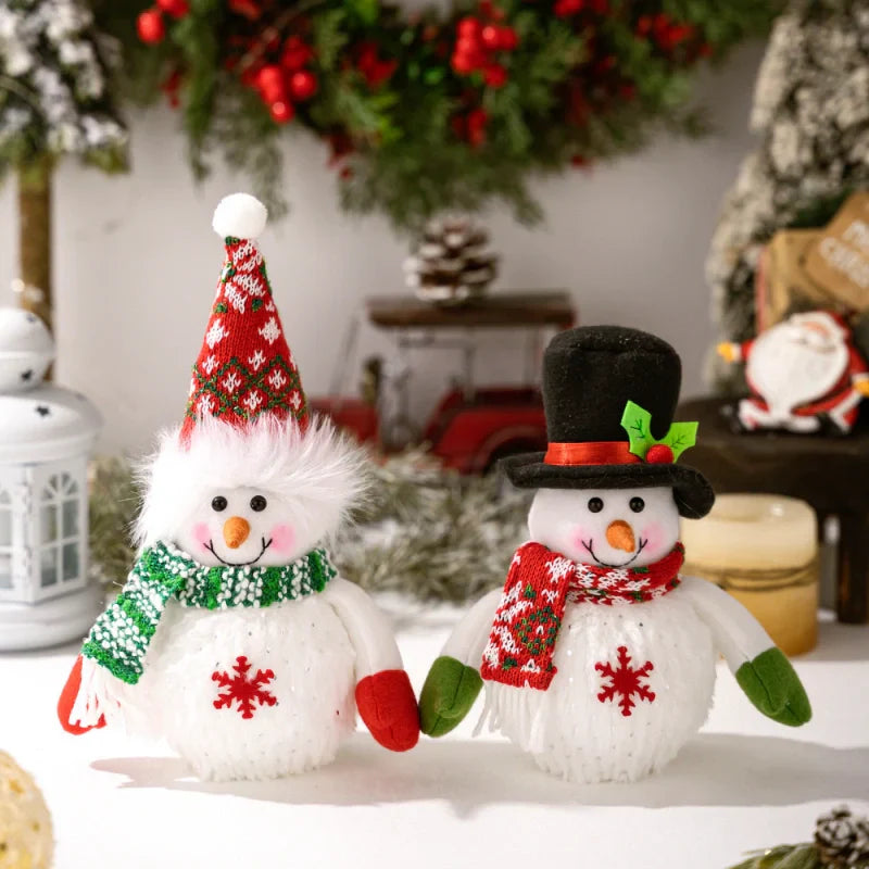 LED Light-Up Christmas Snowman Decoration Figurines for Tesla Main image