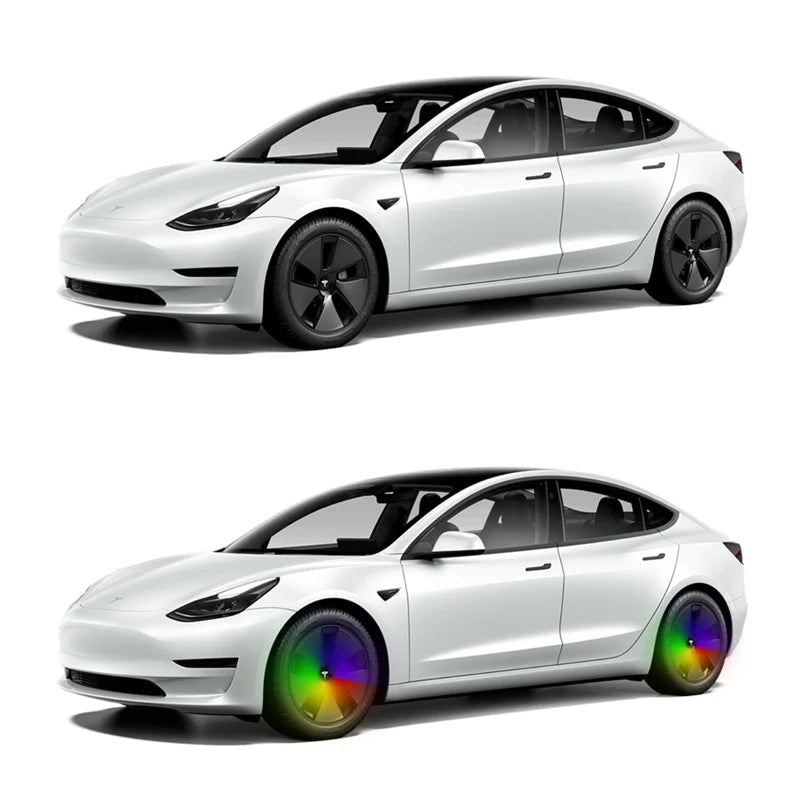 LED Wheel Hub Light Caps For Tesla Model S/3/X/Y（4pcs）