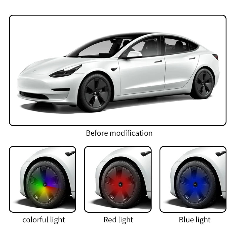 19" Floating Cap for Tesla Model 3 (4pcs)