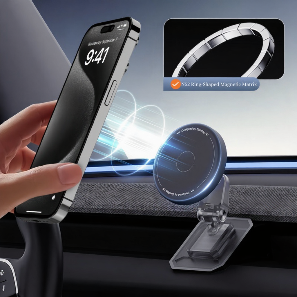 Magnetic Silicone Phone Holder for Tesla Model 3 Highland/Model Y Juniper Secondary image