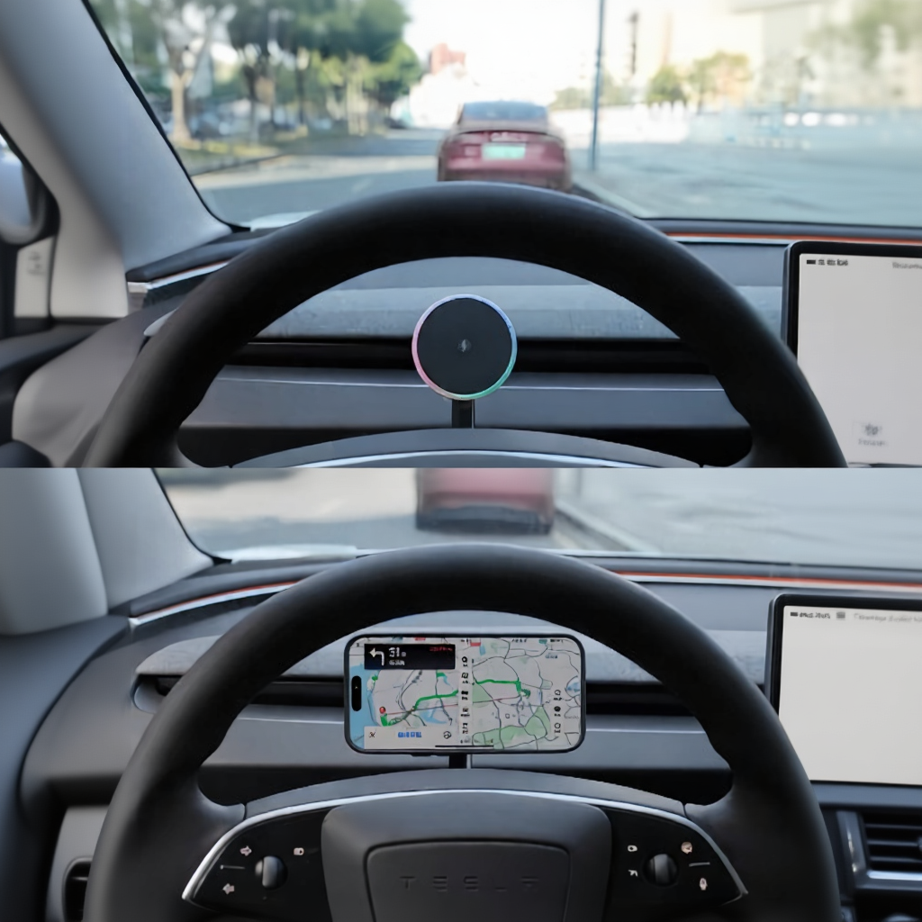Magnetic Wireless Car Charger Holder for Tesla Model 3/Y