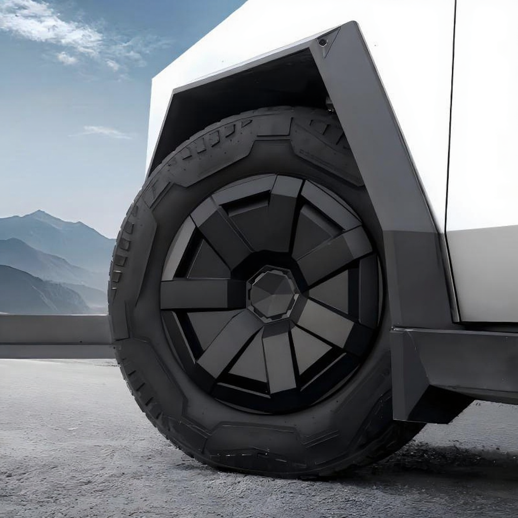 Matte Black Wheel Covers for Tesla Cybertruck Secondary image