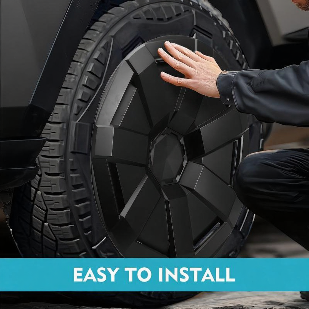 Matte Black Wheel Covers for Tesla Cybertruck