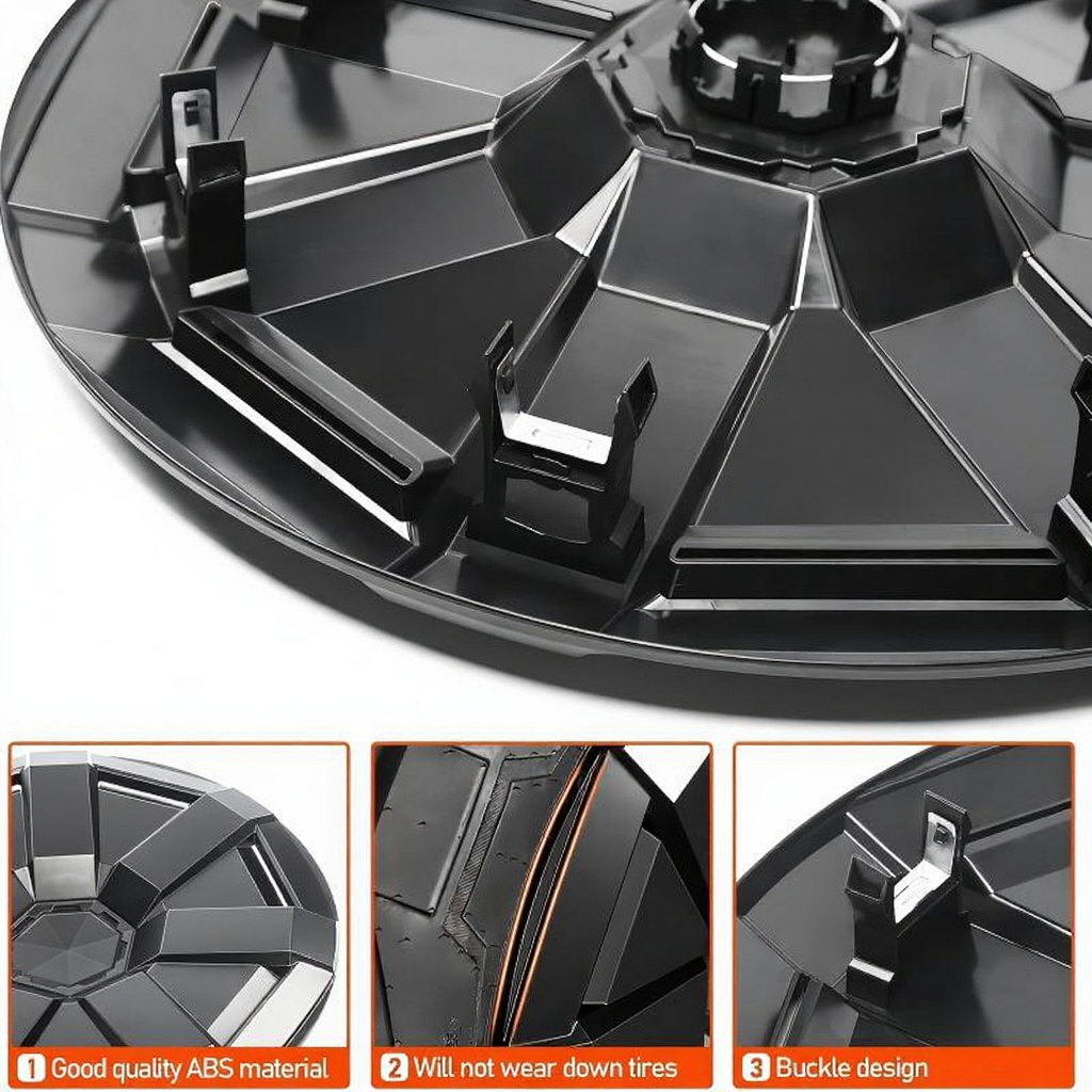 Matte Black Wheel Covers for Tesla Cybertruck