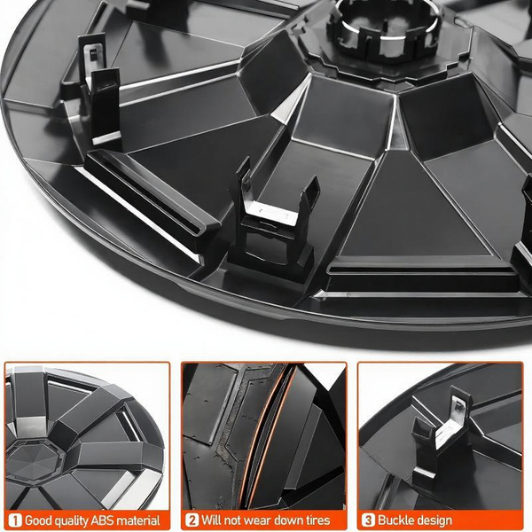 Matte Black Wheel Covers for Tesla Cybertruck