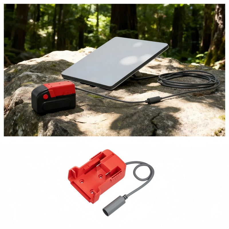 Milwaukee M18 18V Battery to DC Power Adapter Compatible with Starlink Mini Main image