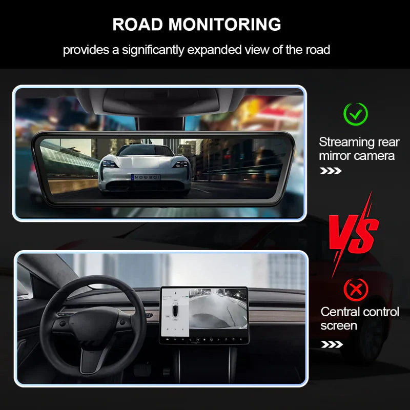 Model 3/Y 8.2” Live Streaming Rear View Mirror with Chassis Camera