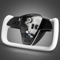 Model 3/Y Yoke Steering Wheel - White Nappa Leather