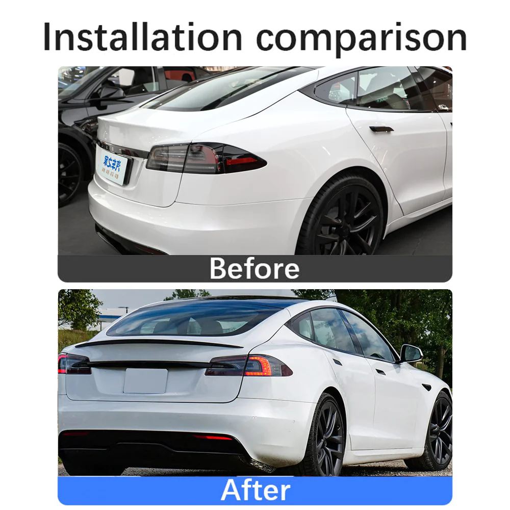 Tesla Model S Real Carbon Fiber Trunk Spoiler （2021-2023）