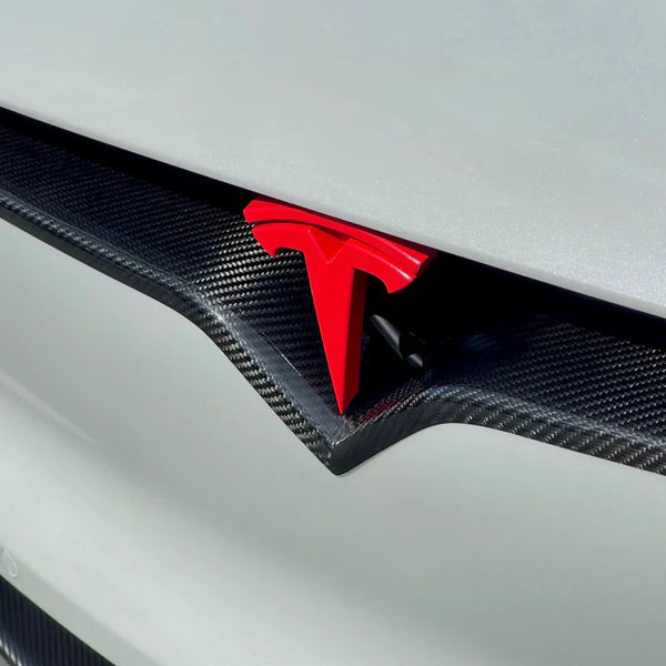 Model S Front End Inlay - Real Molded Carbon Fiber（2015-2024）