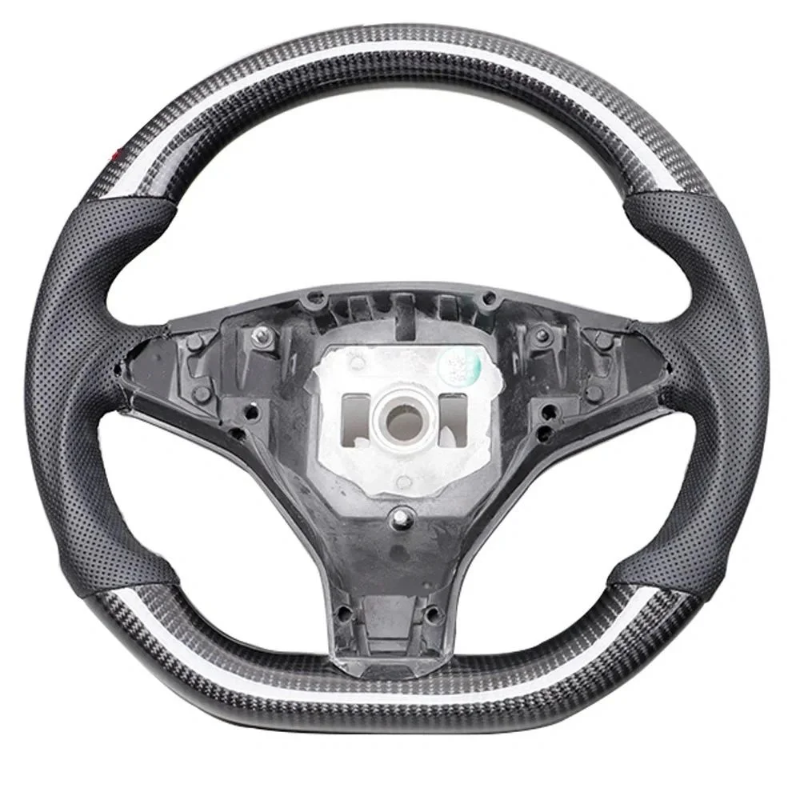 Model X/S Rounded Alcantara Carbon Fiber Steering Wheel（2016-2020） Main image
