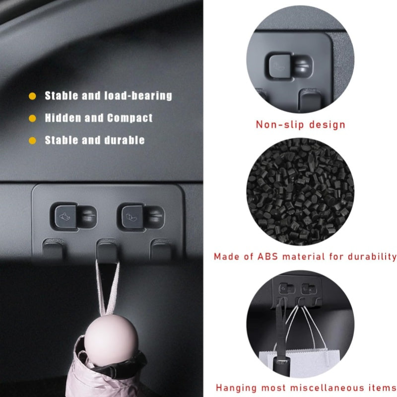Tesla Model Y Cargo Bay Storage Hooks（ 2021–2024 ）