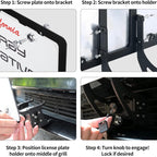 Tesla Model 3/Y Front License Plate Holder Frame With Lock