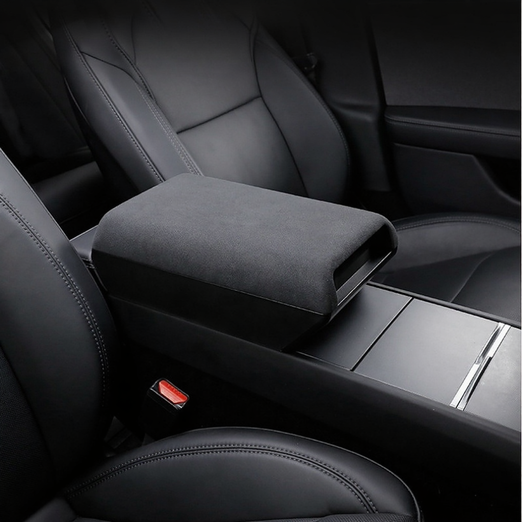 Multipurpose Hidden Storage Box with Armrest Cover for Tesla Model 3/Y Secondary image