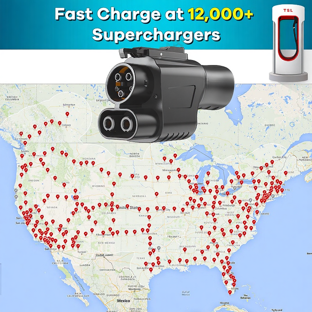 NACS to CCS1 Conversion Heads for Tesla Adapter