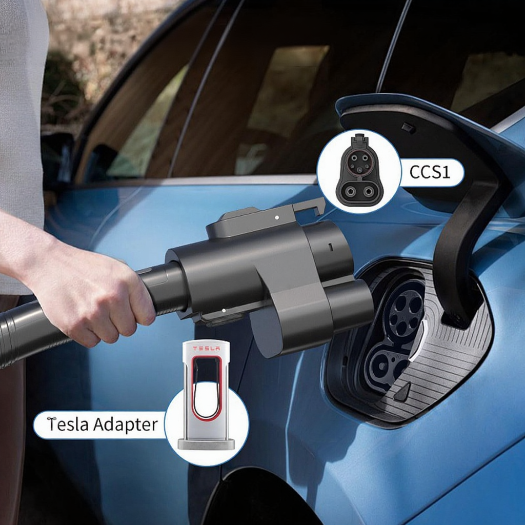 NACS to CCS1 Conversion Heads for Tesla Adapter