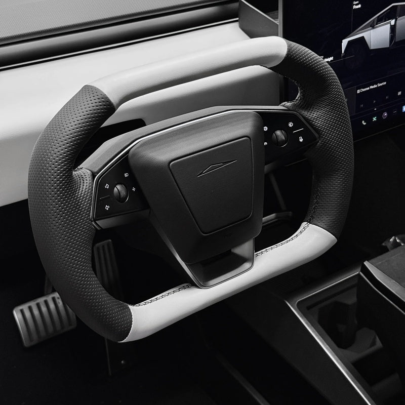 Napa Leather Squircle Steering Wheel for Tesla Cybertruck 2024+ Main image