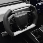 Napa Leather Squircle Steering Wheel for Tesla Cybertruck 2024+