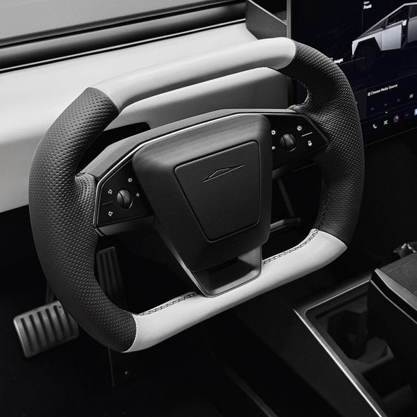 Napa Leather Squircle Steering Wheel for Tesla Cybertruck 2024+