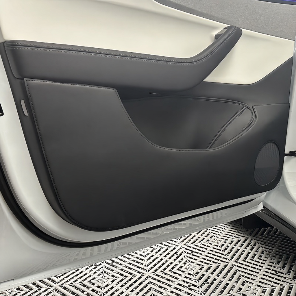 Nappa Leather Door Anti-Kick Mats for Tesla Model Y Juniper 2025+