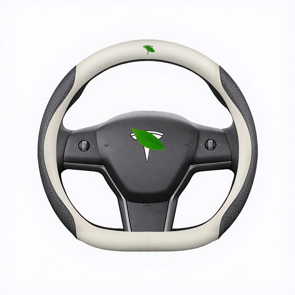 Nappa Leather Steering Wheel Cover for Tesla Model 3/Y