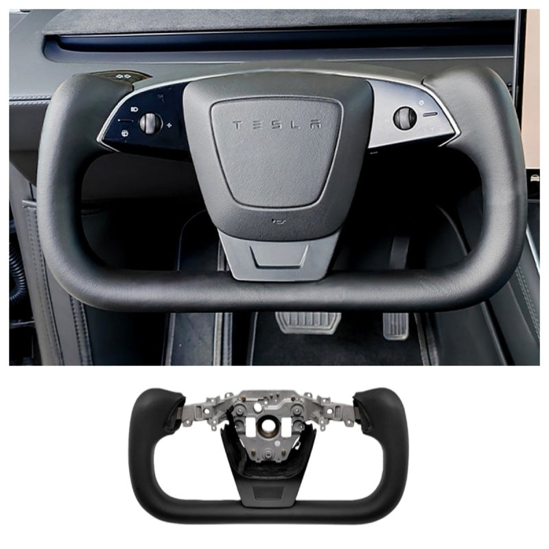 Nappa Leather Yoke Steering Wheel for Tesla Model Y Juniper/3 Highland Main image