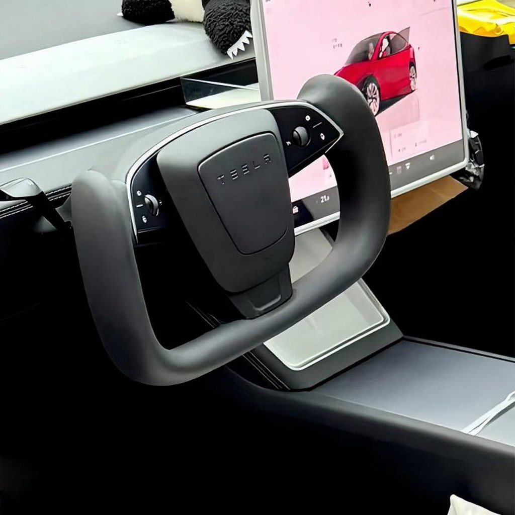 Nappa Leather Yoke Steering Wheel for Tesla Model Y Juniper/3 Highland Secondary image